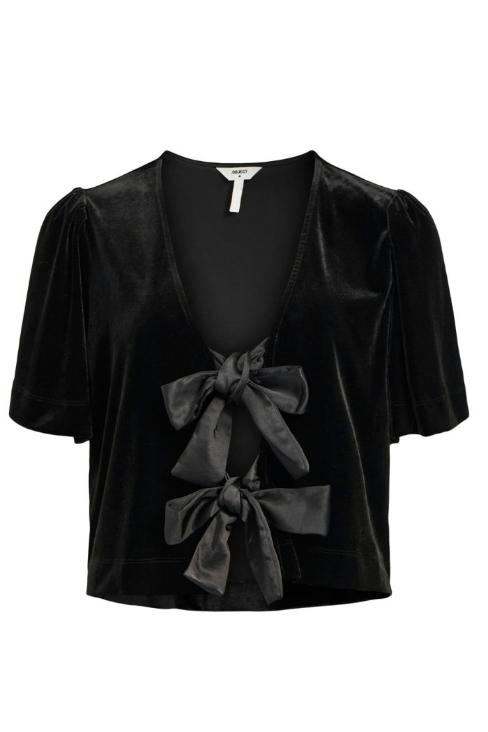 Vela Velour top, Black